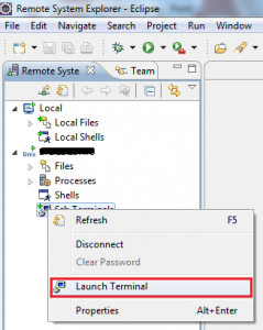  Unix >> Ssh Terminals >> Launch Terminal