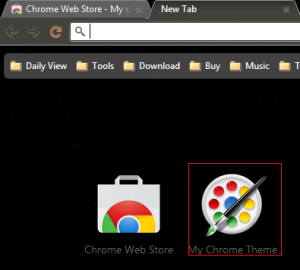 App Tab -> My Chrome Theme