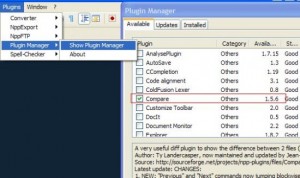 Plugin-manager dialog